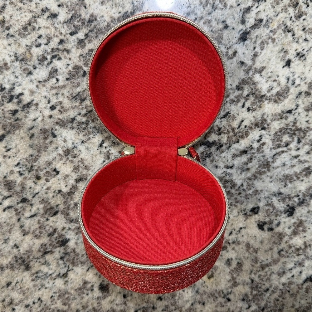 Dior Beauty Red and Gold Jewelry Zip Case - Picture 6 of 9